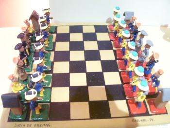 Figuras do folclore brasileiro viram peças de xadrez, Objetos